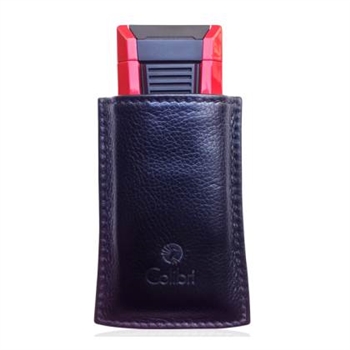 Colibri leather carrying case for cigar lighters + cutters